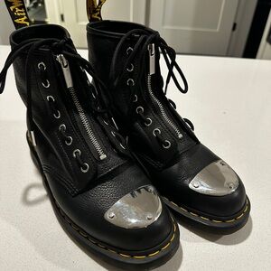 Dr. Martens Black Boots with Metallic Accents